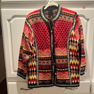 Vrikke Cardigan Sweater Womens M Wool Norwegian Irene Haugland Zahl Nordic